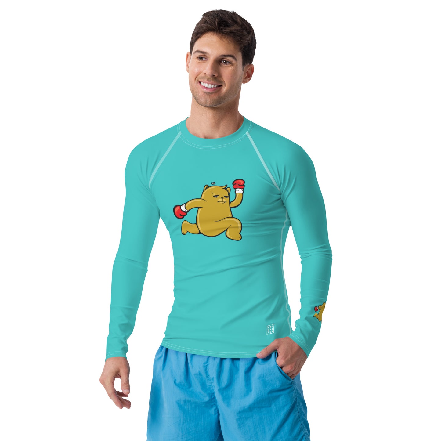 The Bear Champ Men's Rash Guard Blue
