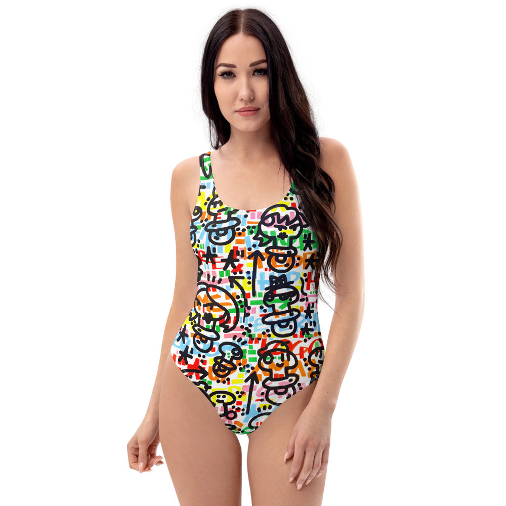 El Xupet Negre - White One-Piece Swimsuit