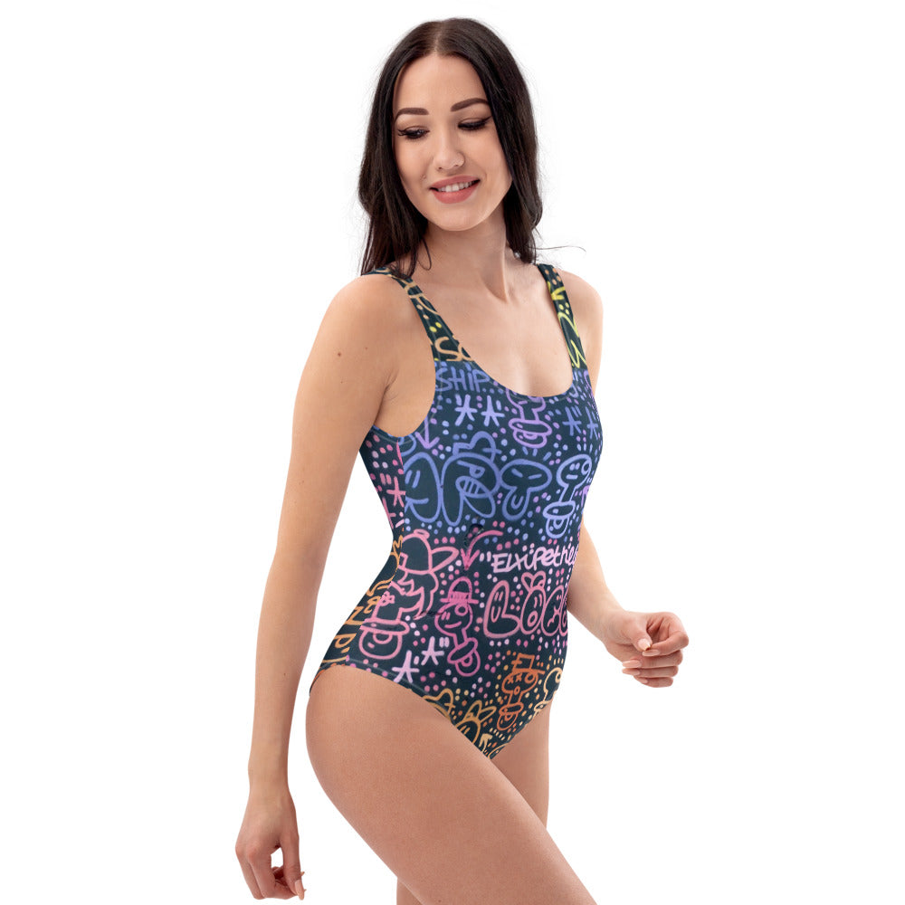 El Xupet Negre - Dark One-Piece Swimsuit