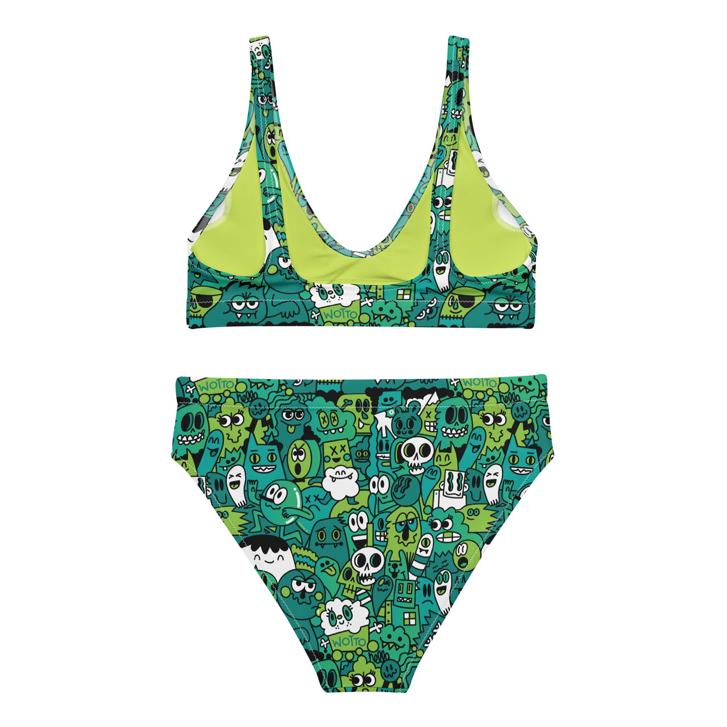 Wotto Ecofriendly high-waisted bikini Green