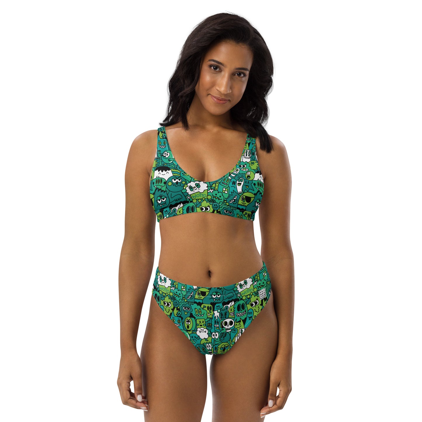 Wotto Ecofriendly high-waisted bikini Green