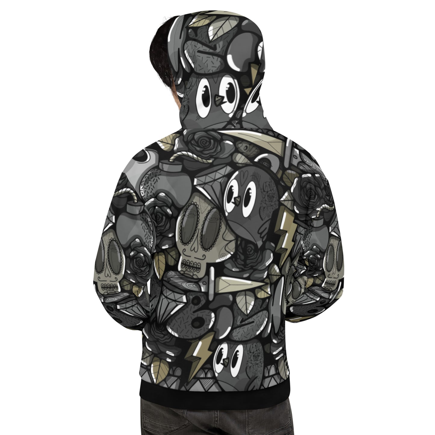 Bishopparigo Black bird Hoodie
