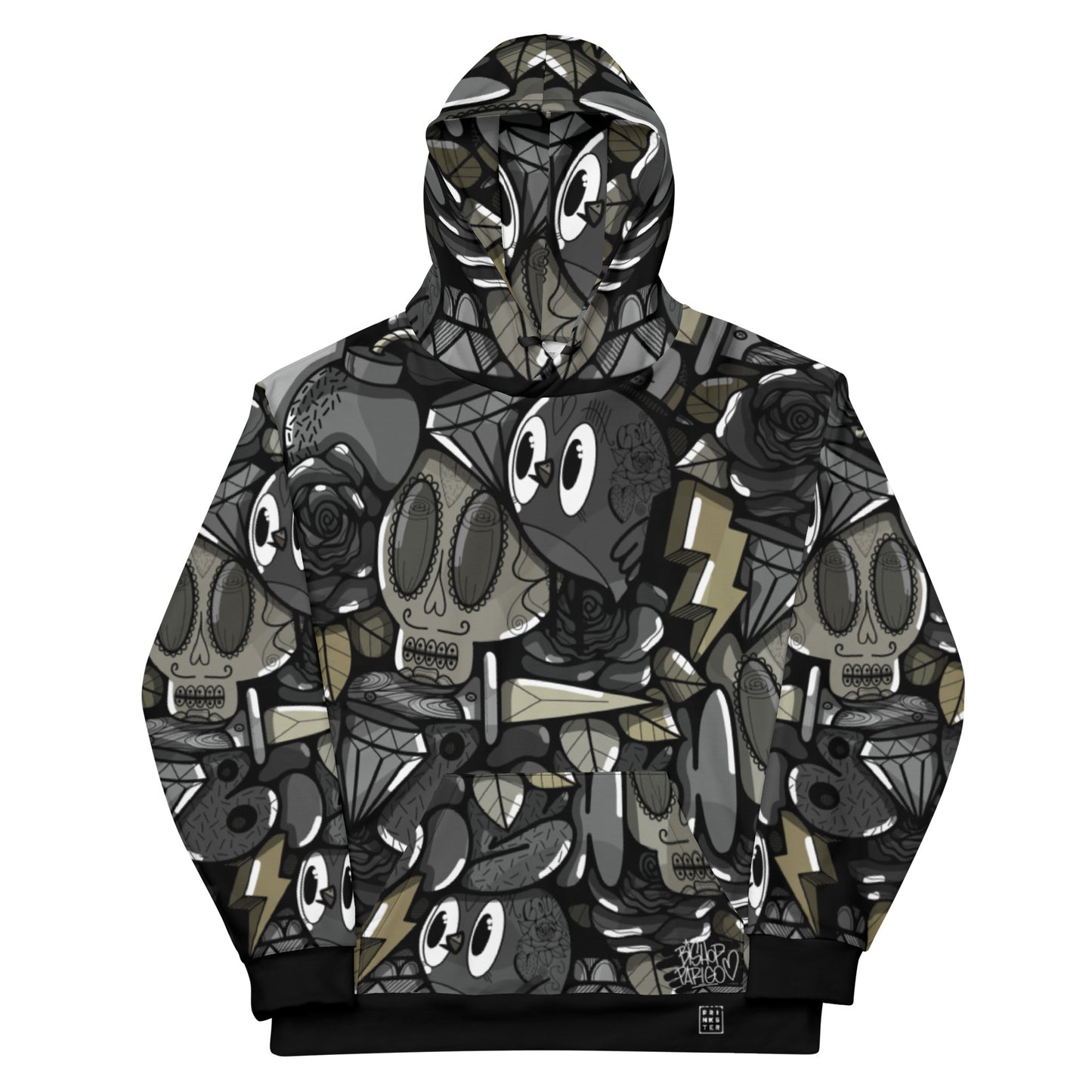 Bishopparigo Black bird Hoodie