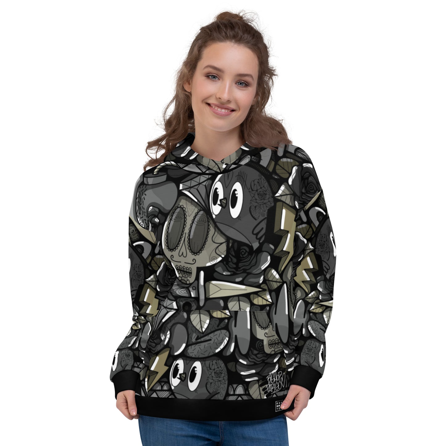Bishopparigo Black bird Hoodie