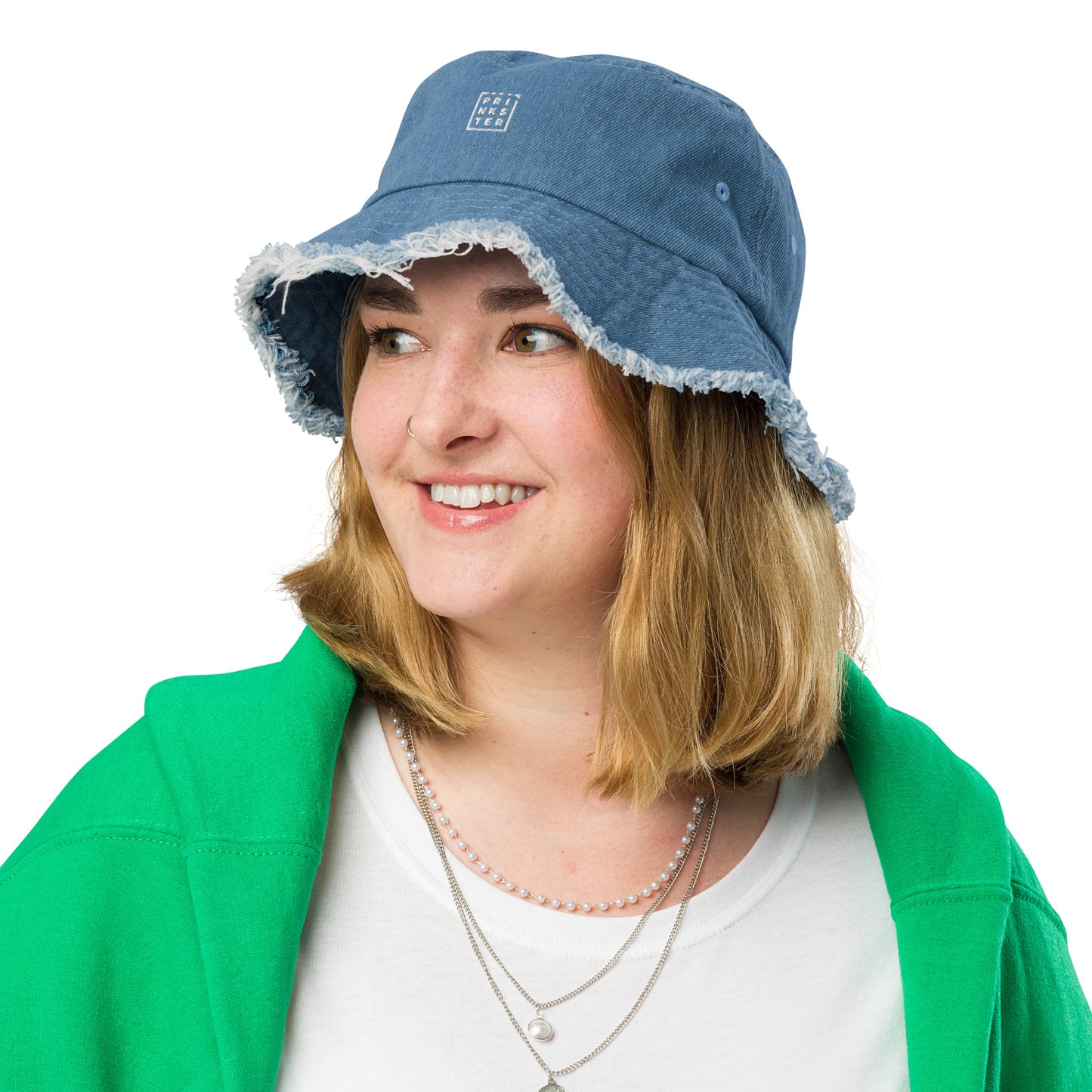 Prinkster denim bucket hat