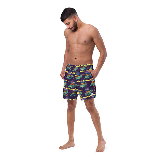 Kram x Prinkster Men's Turtle Purple  swim Shorts trunks