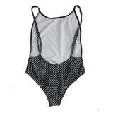 Black Leaf Weed Women One Piece Back