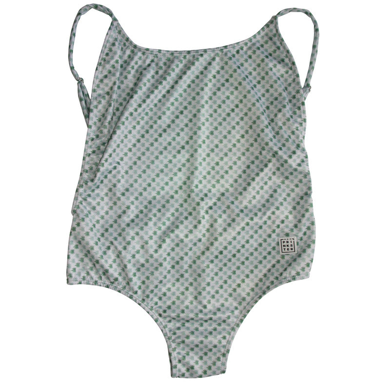 White Leaf Weed Women One Piece Front