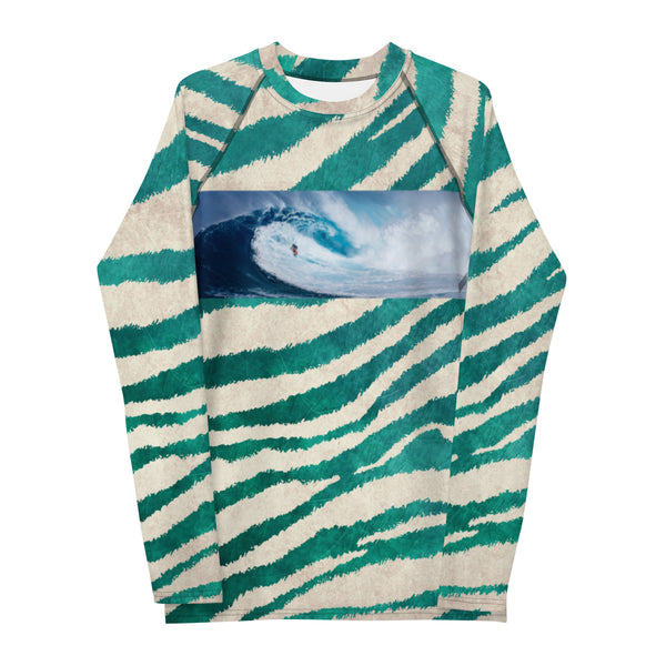 Crazy Surf Stripes Men's Rash Guard