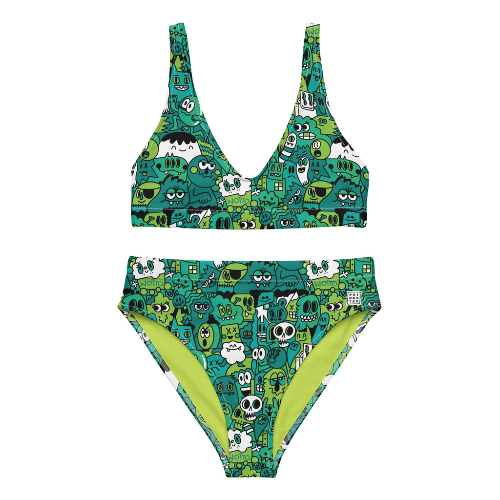 Wotto Ecofriendly high-waisted bikini Green